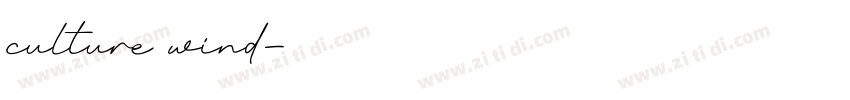 culture wind字体转换